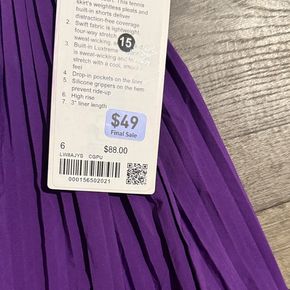 Lulu Purple Pleated Mini Skirt - Women's Skirt - Picture 2 of 5